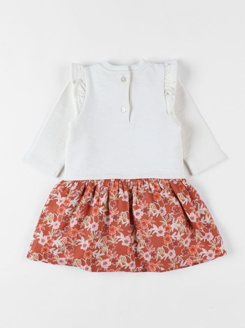 Robe bi-matière, fleurs Noukie's - Kiabi