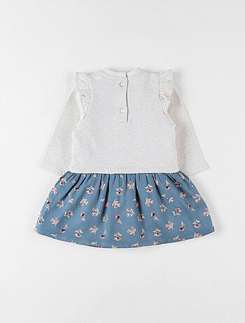 Robe bi-matière, lapin Noukie's