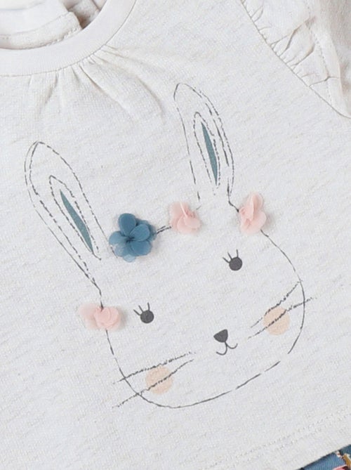 Robe bi-matière, lapin Noukie's - Kiabi