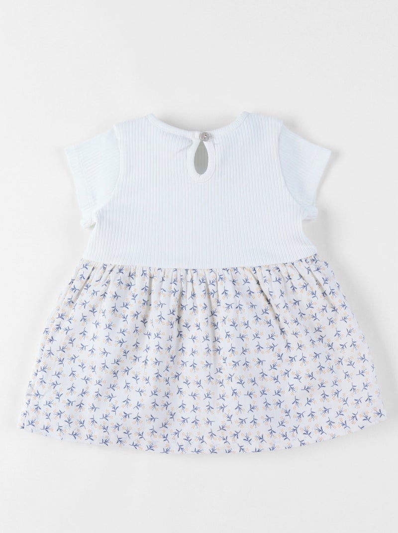 Robe, bi-matière Noukie's Blanc - Kiabi