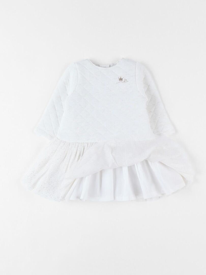 Robe bi-mati?�re paillette, chin?�/dor?� - Noukie's - Blanc - Kiabi - 33.57�?�