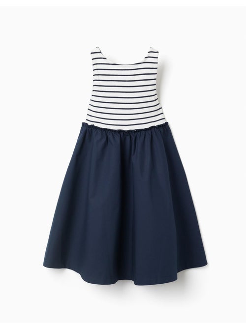 Robe bi-matière sans manches à rayures - Kiabi