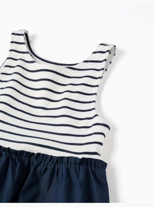 Robe bi-matière sans manches à rayures - Kiabi