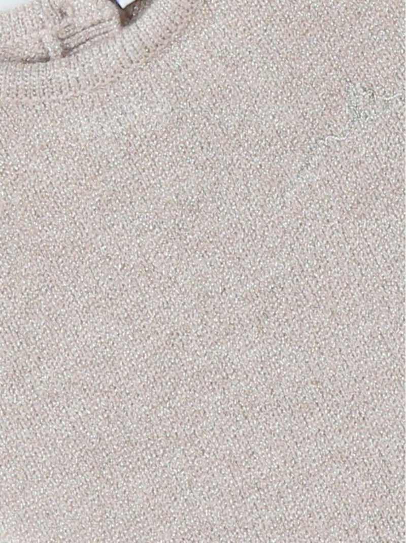 Robe bi-matière, tricot lurex Noukie's Beige - Kiabi