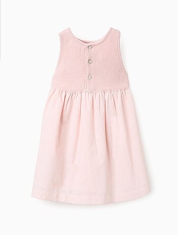 Robe Bimatière avec Fleurs en Crochet