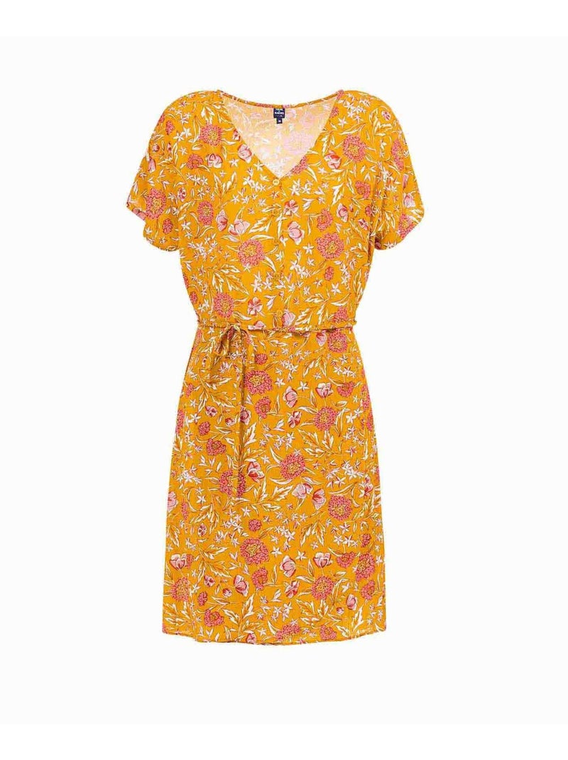 Robe blanc rayé bleu clair Fille - Terre de Marins Jaune - Kiabi