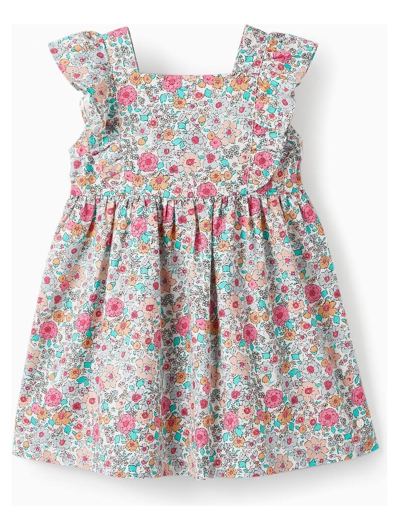 Robe En Tulle Pour Fille - Manches Longues Bouffantes, Broderie Florale - Pour Anniversaire, Mariage, Cérémonie