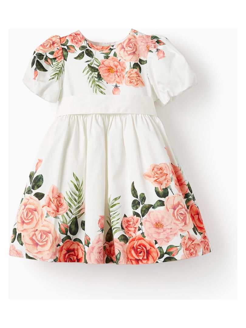 Robe blanche pour bebe fille manches courtes LETS PARTY Blanc Kiabi nu