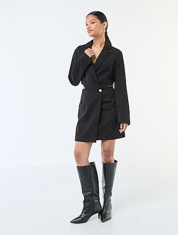 Robe blazer avec fentes latérales