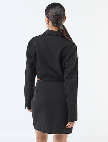 Robe blazer avec fentes latérales