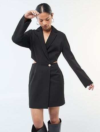 Robe blazer avec fentes latérales