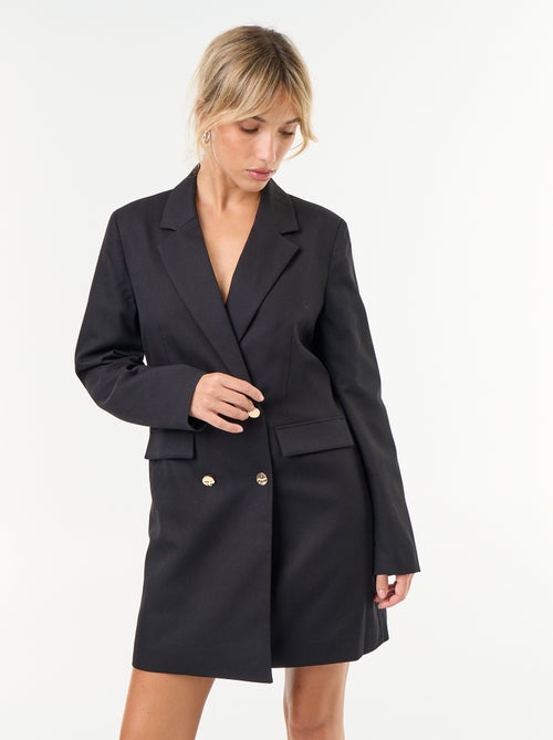 Robe blazer mi-longue avec boutons dorés - Kiabi Robe blazer mi-longue avec boutons dorés - Kiabi