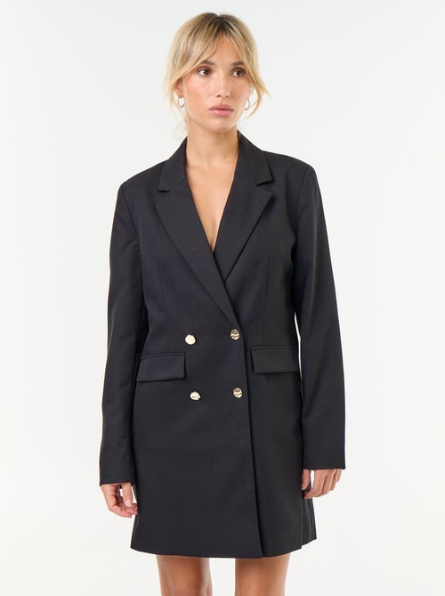 Robe blazer mi-longue avec boutons dorés - Kiabi Robe blazer mi-longue avec boutons dorés - Kiabi