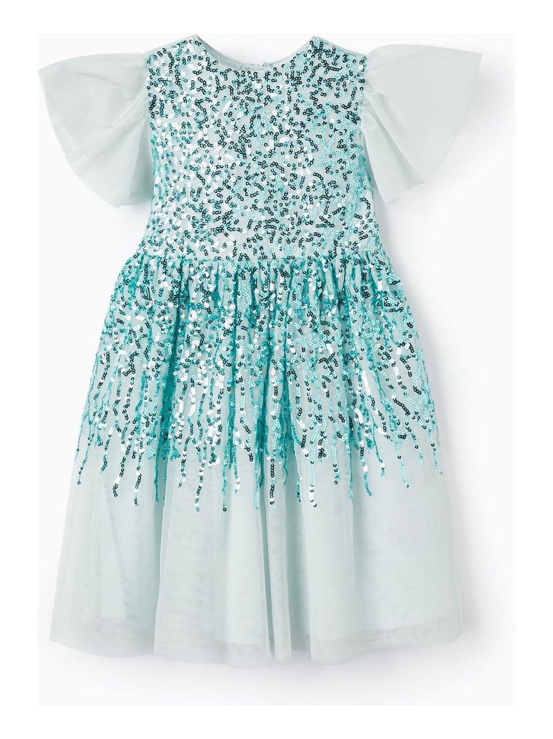 Robe bleu clair pour fille Vert - Kiabi