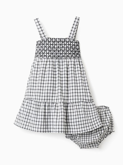 Robe + Bloomer à Motif Vichy - Kiabi