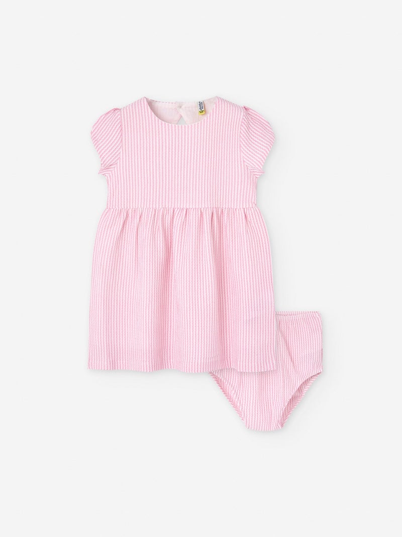 Robe + Bloomer à Rayures Rose clair - Kiabi