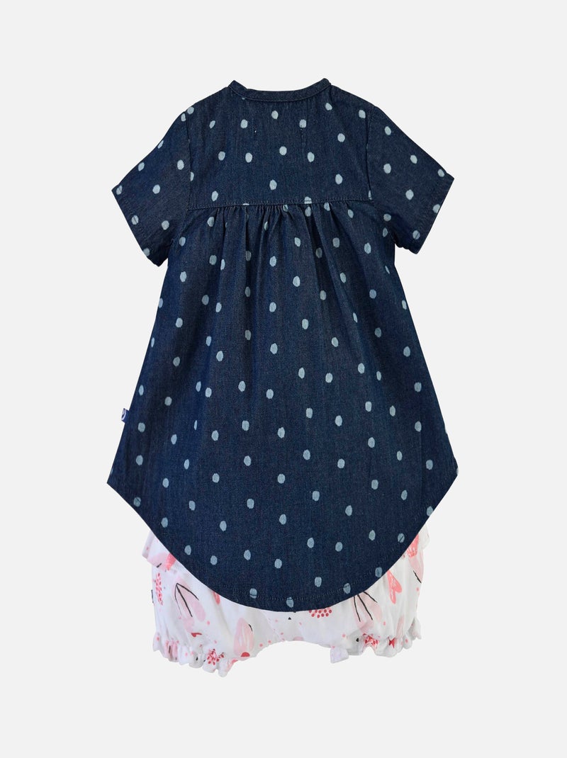 ROBE + BLOOMER ALIENOR Bleu - Kiabi