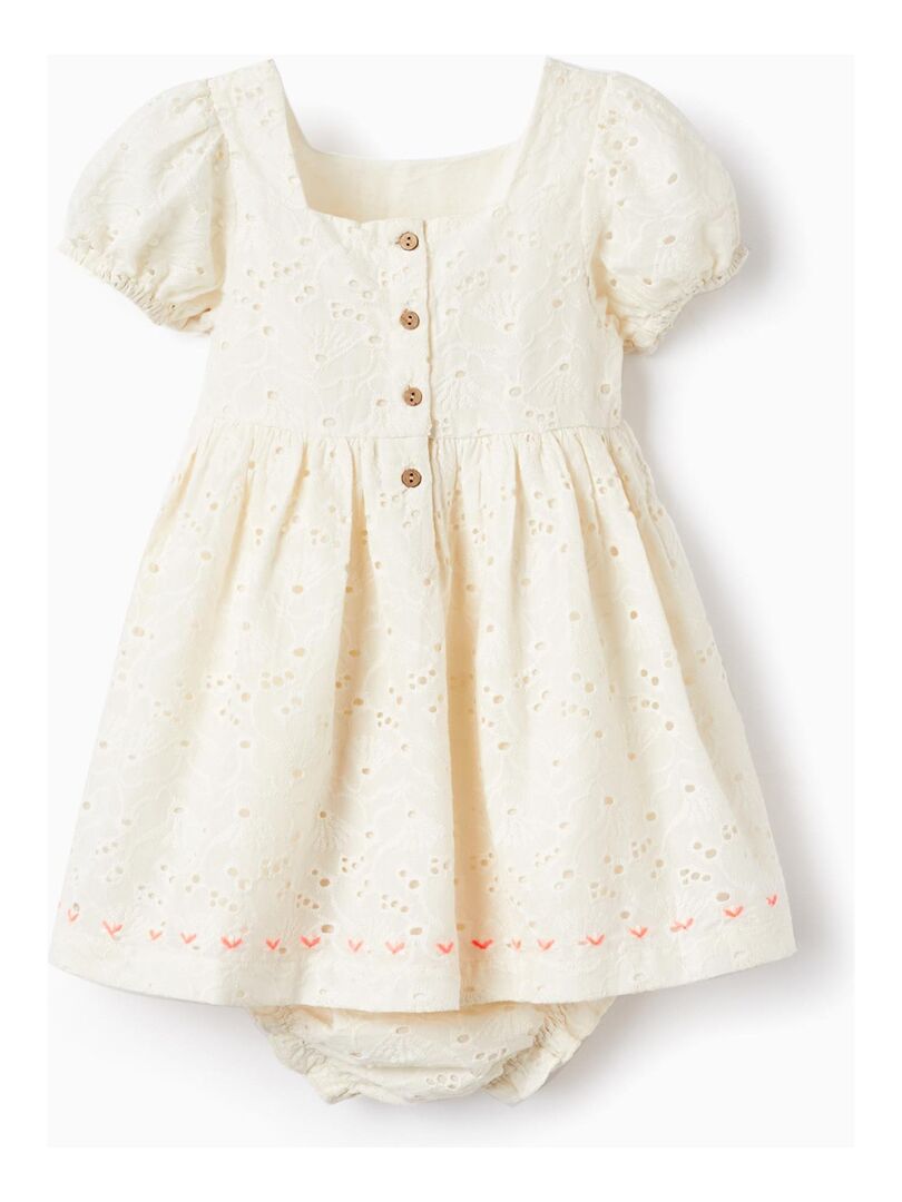 Petite Chemise Blanche Manches Courtes À Broderie Anglaise | Petite