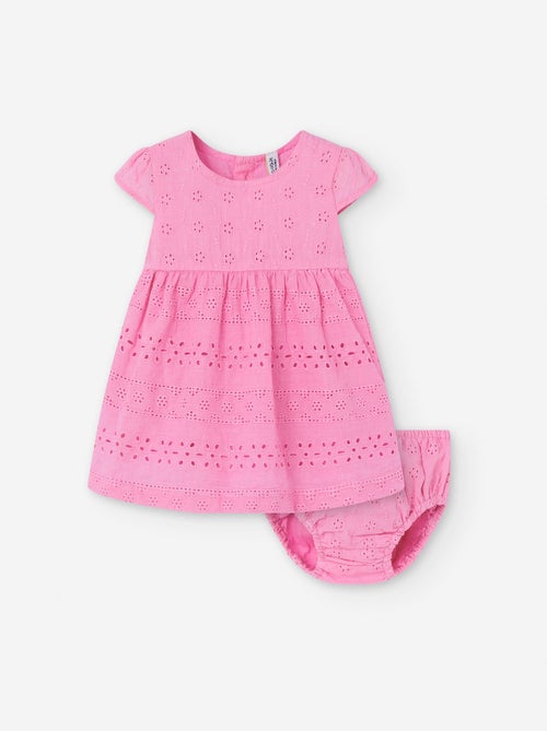 Robe + Bloomer avec Broderie Anglaise - Kiabi