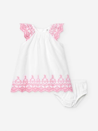 Robe + Bloomer avec Broderies