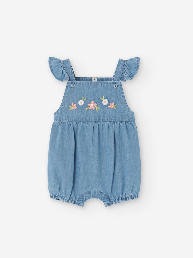 Robe + Bloomer avec Texture Cérémonie Bleu - Kiabi