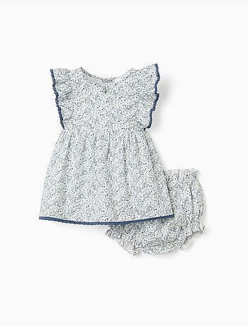Robe + bloomer en coton avec motif floral You&Me