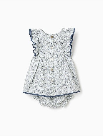 Robe + bloomer en coton avec motif floral You&Me