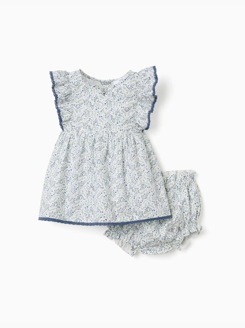 Robe + bloomer en coton avec motif floral You&Me - Kiabi