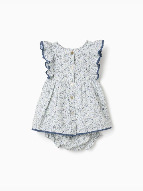 Robe + bloomer en coton avec motif floral You&Me - Kiabi