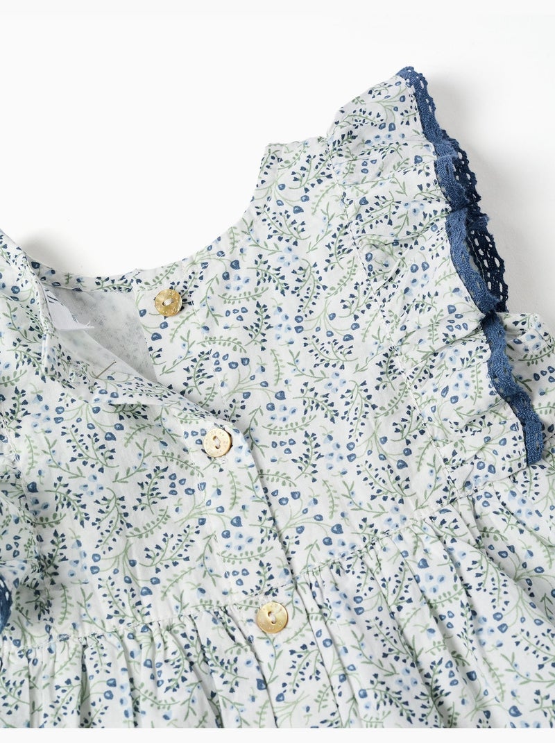 Robe + bloomer en coton avec motif floral You&Me Beige clair - Kiabi