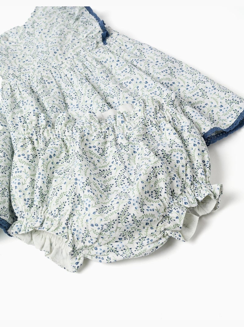 Robe + bloomer en coton avec motif floral You&Me Beige clair - Kiabi