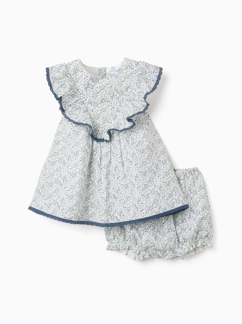 Robe + bloomer en coton avec motif floral You&Me - Kiabi