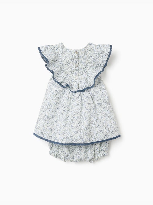 Robe + bloomer en coton avec motif floral You&Me - Kiabi