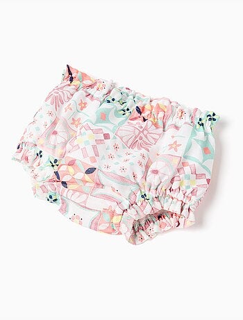 Robe + bloomer en coton avec motif mosaïque