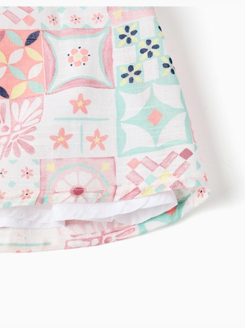 Robe + bloomer en coton avec motif mosaïque - Kiabi