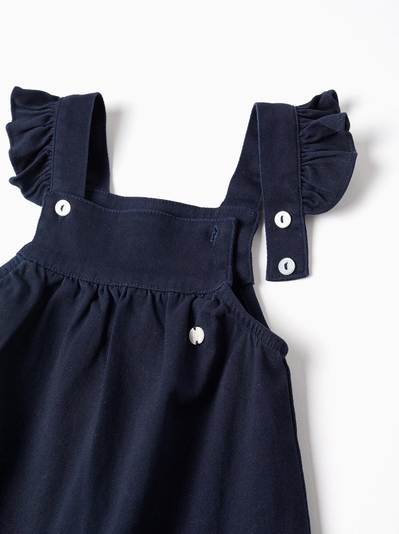 Robe + Bloomer en Sergé Bleu foncé - Kiabi
