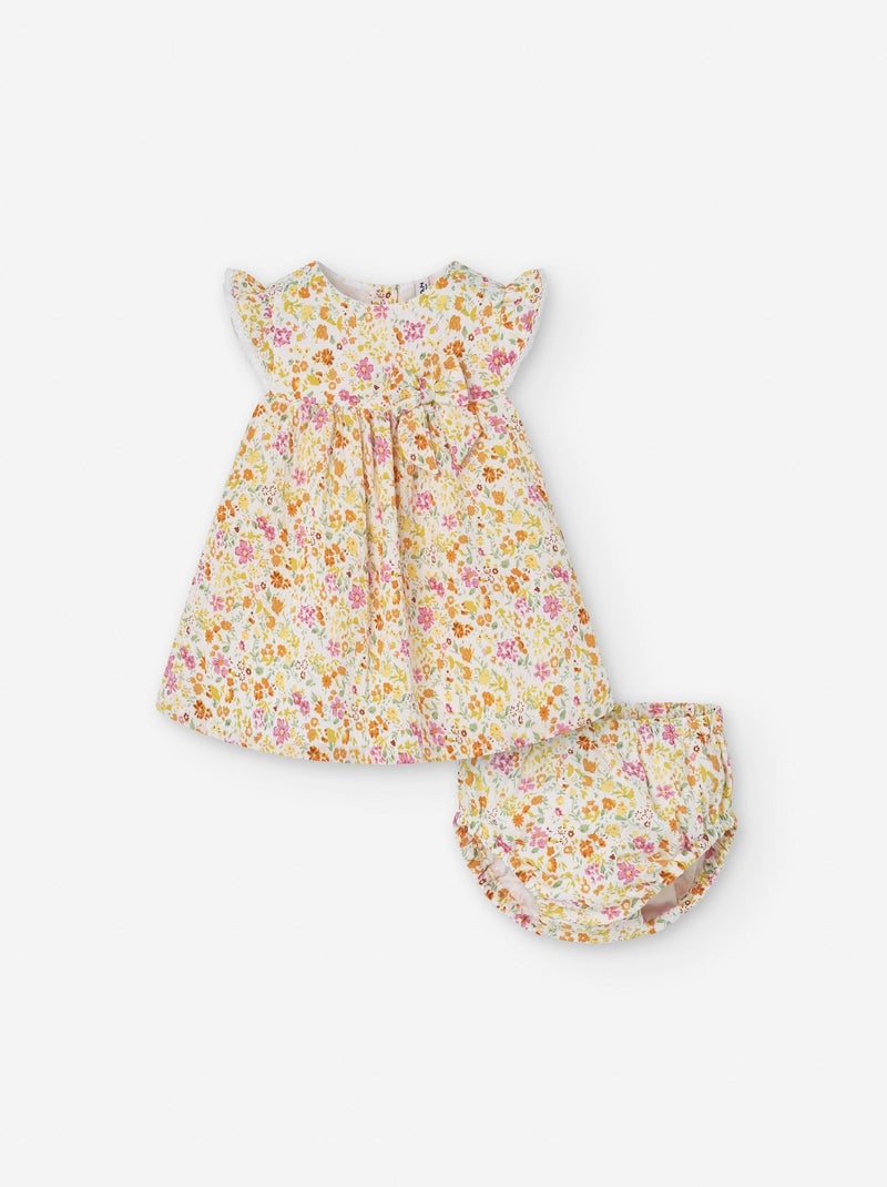 Robe + Bloomer Floral Blanc - Kiabi