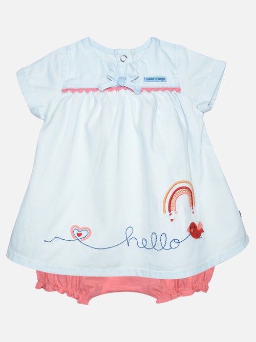 ROBE BLOOMER GAELLE JEAN MANCHES COURTES NAISSANCE - Kiabi