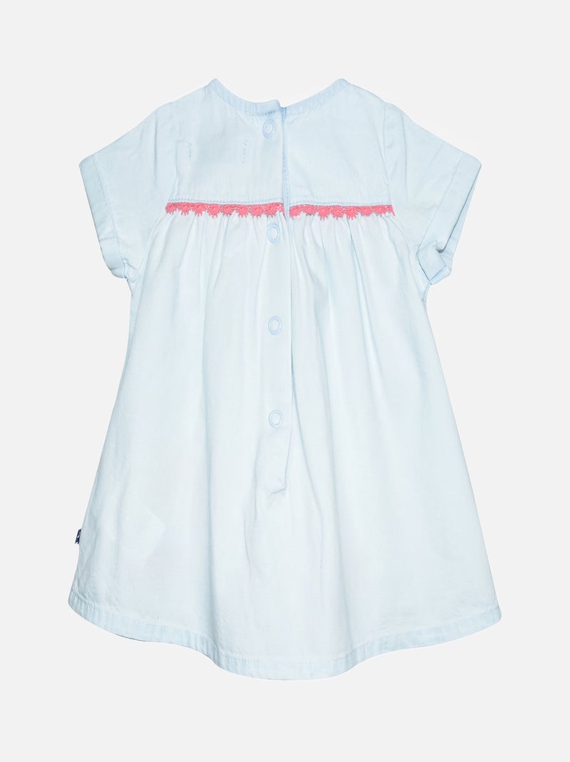 ROBE BLOOMER GAELLE JEAN MANCHES COURTES NAISSANCE Bleu - Kiabi