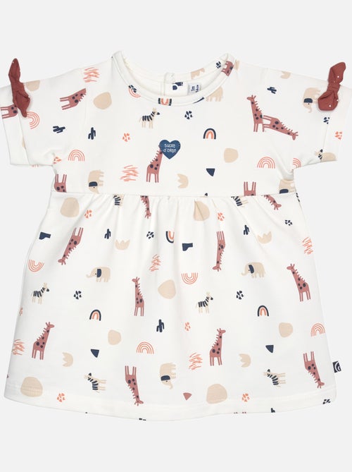ROBE BLOOMER GIOVANA MOLLETON MANCHES COURTES NAISSANCE - Kiabi