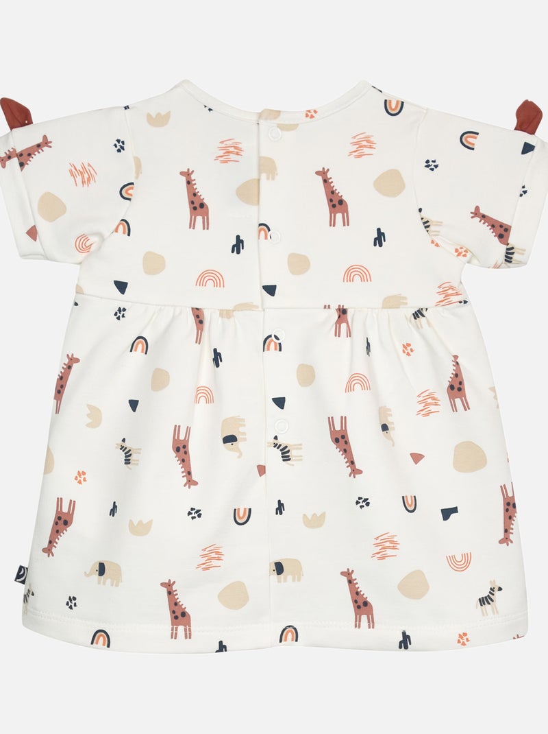 ROBE BLOOMER GIOVANA MOLLETON MANCHES COURTES NAISSANCE Blanc - Kiabi