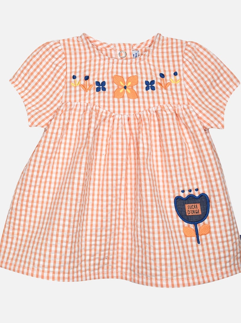 ROBE BLOOMER GRACIA MANCHES COURTES NAISSANCE Orange - Kiabi