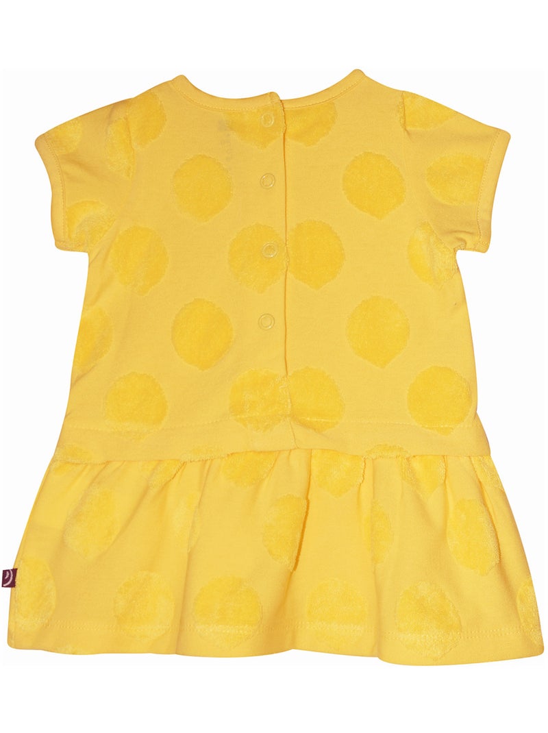 ROBE BLOOMER RADJA MAILLE MANCHES COURTES BEBE Jaune - Kiabi