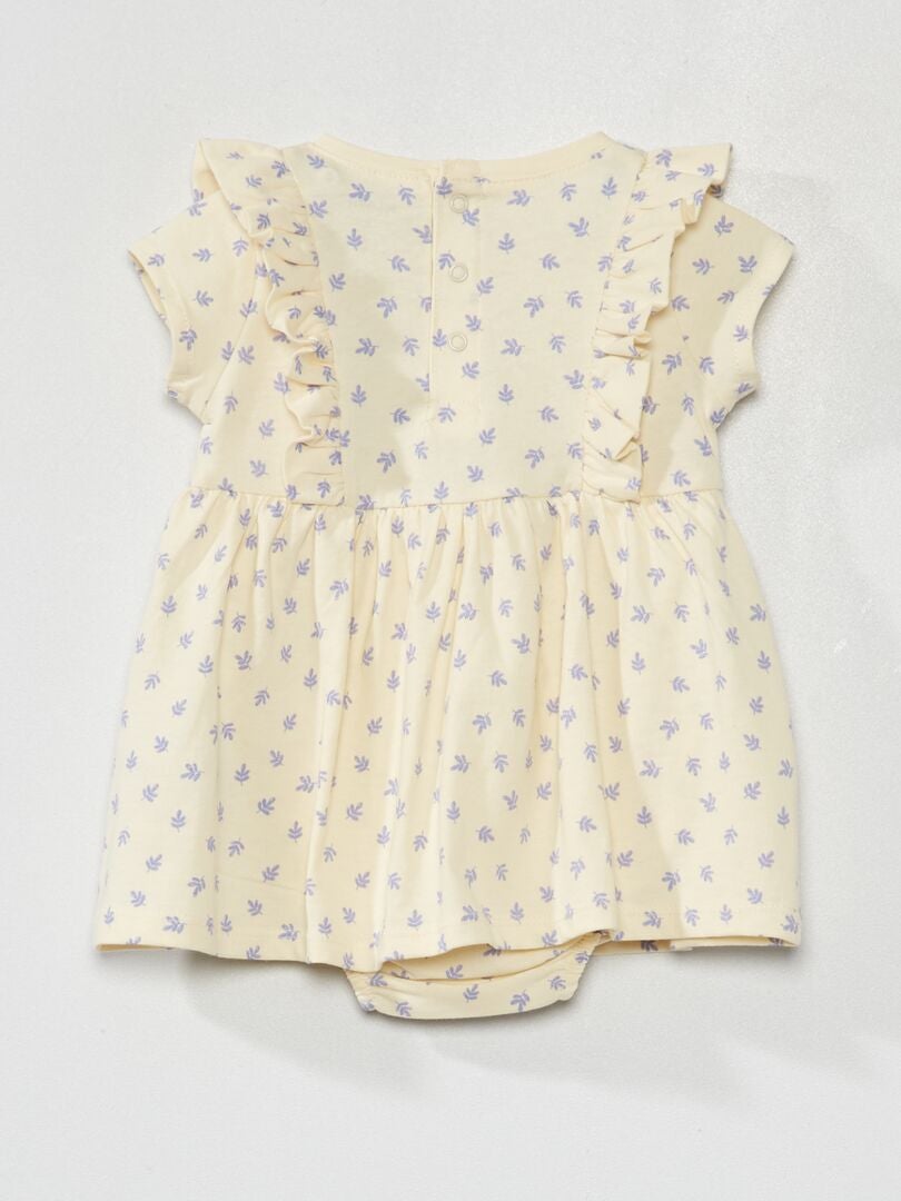 Robe body à volants Blanc - Kiabi