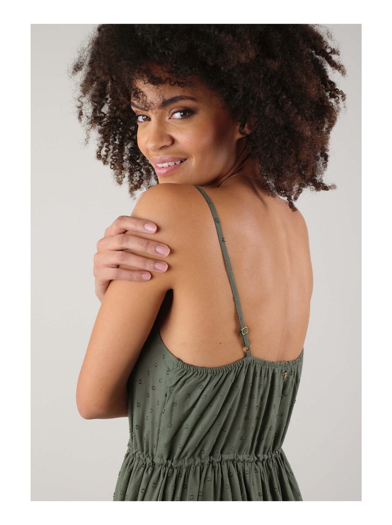 Robe bohème en viscose 'Deeluxe' Kaki - Kiabi