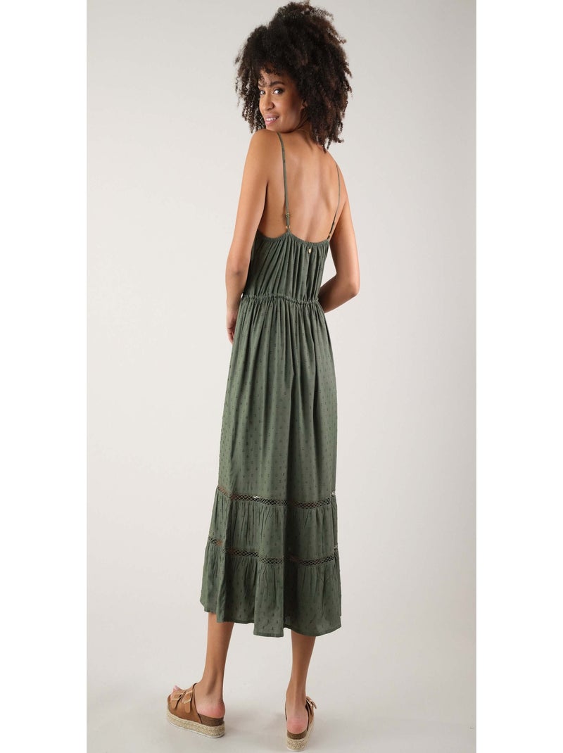 Robe bohème en viscose 'Deeluxe' Kaki - Kiabi
