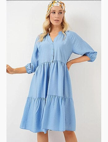 Robe boutonnée à manches courtes bdart