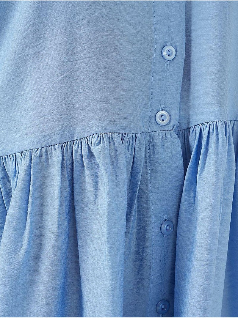 Robe boutonnée à manches courtes bdart Bleu - Kiabi