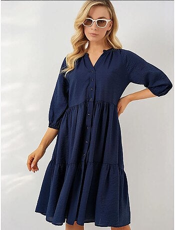 Robe boutonnée à manches courtes bdart
