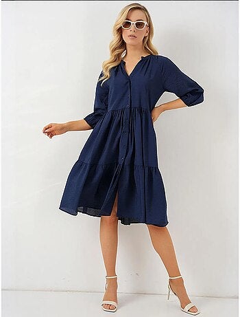 Robe boutonnée à manches courtes bdart
